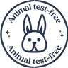 badge with animal test-free and a rabbit